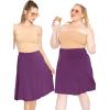 image:imageSTRETCH IS COMFORT Knee Length and Midi ALine Flowy Skirt  Comfortable Clothes for Women  S5XPurple