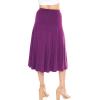 image:imageSTRETCH IS COMFORT Knee Length and Midi ALine Flowy Skirt  Comfortable Clothes for Women  S5XPurple