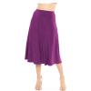 image:imageSTRETCH IS COMFORT Knee Length and Midi ALine Flowy Skirt  Comfortable Clothes for Women  S5XPurple