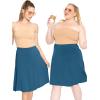 image:imageSTRETCH IS COMFORT Knee Length and Midi ALine Flowy Skirt  Comfortable Clothes for Women  S5XTeal