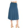image:imageSTRETCH IS COMFORT Knee Length and Midi ALine Flowy Skirt  Comfortable Clothes for Women  S5XTeal