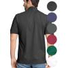 image:imageSTRETCH IS COMFORT Mens Cotton Mock Neck Short Sleeve amp Cuffed Long Sleeve TopBlack