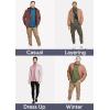 image:imageSTRETCH IS COMFORT Mens Cotton Mock Neck Short Sleeve amp Cuffed Long Sleeve TopBurgundy