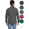 image:imageSTRETCH IS COMFORT Mens Cotton Mock Neck Short Sleeve amp Cuffed Long Sleeve TopCharcoal Gray