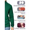 image:imageSTRETCH IS COMFORT Mens Cotton Mock Neck Short Sleeve amp Cuffed Long Sleeve TopCharcoal Gray