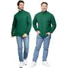 image:imageSTRETCH IS COMFORT Mens Cotton Mock Neck Short Sleeve amp Cuffed Long Sleeve TopHunter Green
