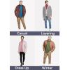 image:imageSTRETCH IS COMFORT Mens Oh So Soft Mock Neck Long Sleeve Shirt Perfect for Casual Wear Stylish Classic Fit  Small5XGray