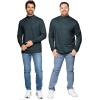image:imageSTRETCH IS COMFORT Mens Oh So Soft Mock Neck Long Sleeve Shirt Perfect for Casual Wear Stylish Classic Fit  Small5XGray