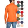image:imageSTRETCH IS COMFORT Mens Oh So Soft Mock Neck Long Sleeve Shirt Perfect for Casual Wear Stylish Classic Fit  Small5XOrange