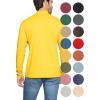 image:imageSTRETCH IS COMFORT Mens Oh So Soft Mock Neck Long Sleeve Shirt Perfect for Casual Wear Stylish Classic Fit  Small5XYellow