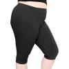 image:imageSTRETCH IS COMFORT Womens Plus Size Knee amp Full Length Cotton Leggings  XLarge  7XBlack