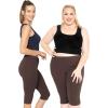 image:imageSTRETCH IS COMFORT Womens Plus Size Knee amp Full Length Cotton Leggings  XLarge  7XBrown