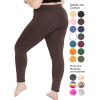 image:imageSTRETCH IS COMFORT Womens Plus Size Knee amp Full Length Cotton Leggings  XLarge  7XBrown