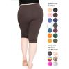 image:imageSTRETCH IS COMFORT Womens Plus Size Knee amp Full Length Cotton Leggings  XLarge  7XBrown