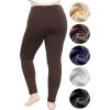 image:imageSTRETCH IS COMFORT Womens Plus Size Knee amp Full Length Cotton Leggings  XLarge  7XBrown Fleece