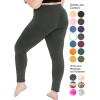 image:imageSTRETCH IS COMFORT Womens Plus Size Knee amp Full Length Cotton Leggings  XLarge  7XCharcoal Gray