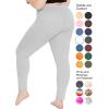 image:imageSTRETCH IS COMFORT Womens Plus Size Knee amp Full Length Cotton Leggings  XLarge  7XHeather Gray