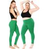 image:imageSTRETCH IS COMFORT Womens Plus Size Knee amp Full Length Cotton Leggings  XLarge  7XKelly Green