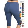 image:imageSTRETCH IS COMFORT Womens Plus Size Knee amp Full Length Cotton Leggings  XLarge  7XLight Navy