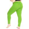 image:imageSTRETCH IS COMFORT Womens Plus Size Knee amp Full Length Cotton Leggings  XLarge  7XLime Green