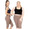 image:imageSTRETCH IS COMFORT Womens Plus Size Knee amp Full Length Cotton Leggings  XLarge  7XMocha