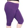 image:imageSTRETCH IS COMFORT Womens Plus Size Knee amp Full Length Cotton Leggings  XLarge  7XPurple