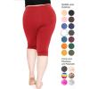 image:imageSTRETCH IS COMFORT Womens Plus Size Knee amp Full Length Cotton Leggings  XLarge  7XRed