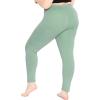 image:imageSTRETCH IS COMFORT Womens Plus Size Knee amp Full Length Cotton Leggings  XLarge  7XSage Green