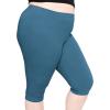image:imageSTRETCH IS COMFORT Womens Plus Size Knee amp Full Length Cotton Leggings  XLarge  7XTeal