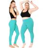 image:imageSTRETCH IS COMFORT Womens Plus Size Knee amp Full Length Cotton Leggings  XLarge  7XTurquoise