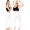 image:imageSTRETCH IS COMFORT Womens Plus Size Knee amp Full Length Cotton Leggings  XLarge  7XWhite