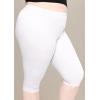 image:imageSTRETCH IS COMFORT Womens Plus Size Knee amp Full Length Cotton Leggings  XLarge  7XWhite