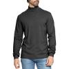 image:imageSTRETCH IS COMFORT Mens Cotton Mock Neck Short Sleeve amp Cuffed Long Sleeve TopBlack