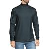 image:imageSTRETCH IS COMFORT Mens Oh So Soft Mock Neck Long Sleeve Shirt Perfect for Casual Wear Stylish Classic Fit  Small5XGray