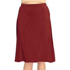 image:imageSTRETCH IS COMFORT Knee Length and Midi ALine Flowy Skirt  Comfortable Clothes for Women  S5XBurgundy