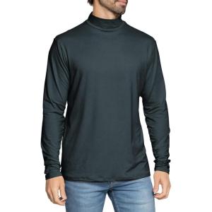 image:imageSTRETCH IS COMFORT Mens Oh So Soft Mock Neck Long Sleeve Shirt Perfect for Casual Wear Stylish Classic Fit  Small5XGray