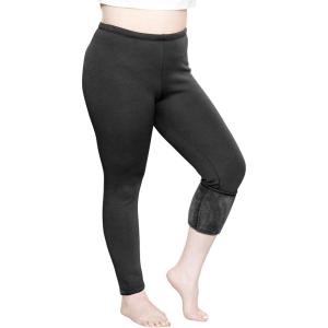 image:imageSTRETCH IS COMFORT Womens Plus Size Knee amp Full Length Cotton Leggings  XLarge  7XBlack Fleece