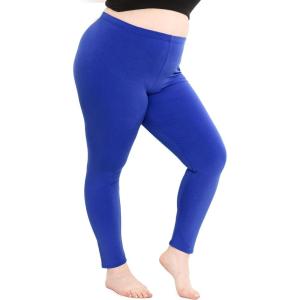 image:imageSTRETCH IS COMFORT Womens Plus Size Knee amp Full Length Cotton Leggings  XLarge  7XRoyal Blue