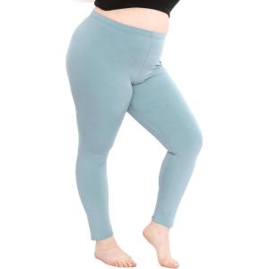 image:imageSTRETCH IS COMFORT Womens Plus Size Knee amp Full Length Cotton Leggings  XLarge  7XSlate Blue