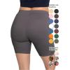image:imageSTRETCH IS COMFORT Biker Shorts for Women  Womens Athletic Workout Shorts  Cotton  Small  5XStone Gray