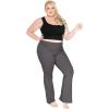 image:imageSTRETCH IS COMFORT Women Plus Size High Waist Cotton Bootcut Yoga Pants  XL7XStone Gray