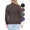 image:imageSTRETCH IS COMFORT Womens Plus Size Relaxed Long Sleeve Turtleneck  XL  7XBrown