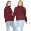 image:imageSTRETCH IS COMFORT Womens Plus Size Relaxed Long Sleeve Turtleneck  XL  7XBurgundy