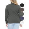 image:imageSTRETCH IS COMFORT Womens Plus Size Relaxed Long Sleeve Turtleneck  XL  7XCharcoal Gray
