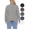 image:imageSTRETCH IS COMFORT Womens Plus Size Relaxed Long Sleeve Turtleneck  XL  7XHoundstooth