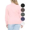 image:imageSTRETCH IS COMFORT Womens Plus Size Relaxed Long Sleeve Turtleneck  XL  7XLight Pink
