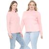 image:imageSTRETCH IS COMFORT Womens Plus Size Relaxed Long Sleeve Turtleneck  XL  7XLight Pink