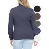 image:imageSTRETCH IS COMFORT Womens Plus Size Relaxed Long Sleeve Turtleneck  XL  7XNavy Blue
