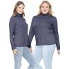 image:imageSTRETCH IS COMFORT Womens Plus Size Relaxed Long Sleeve Turtleneck  XL  7XNavy Blue