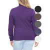 image:imageSTRETCH IS COMFORT Womens Plus Size Relaxed Long Sleeve Turtleneck  XL  7XPurple
